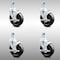 Service Caster 5 Inch SS Hard Rubber Wheel Swivel 10mm Threaded Stem Caster Set Brake SCC SCC-SSTS20S514-HRS-TLB-M1015-4 - alternate 1